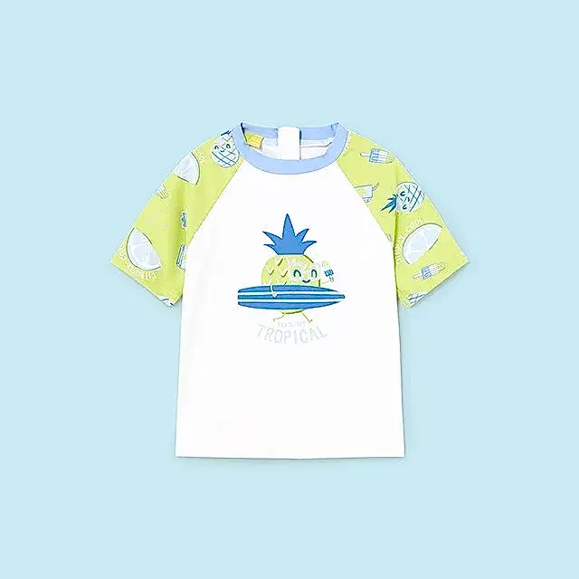 Mayoral Yazlık Erkek Bebek Kısa Kol T-shirt Mayo Açık Yeşil