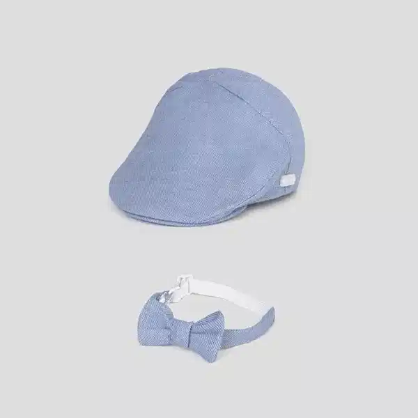 Mayoral Yazlık Erkek Bebek Şapka Papyon Set Mavi