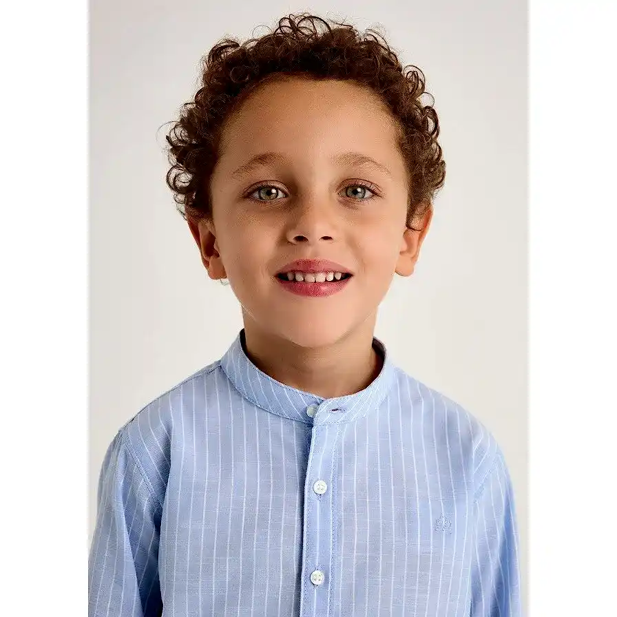 Mayoral Yazlık Erkek Gömlek Kumaş Bermuda Set Mavi