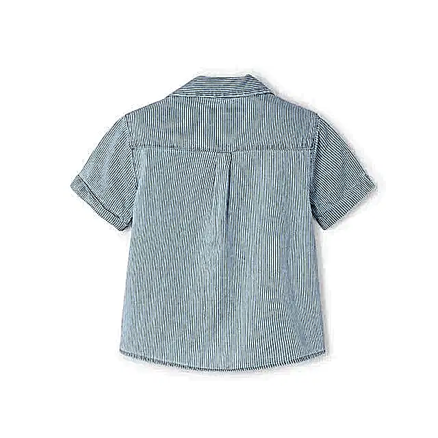 Mayoral Yazlık Erkek Kısa Kol Denim Gömlek Mavi