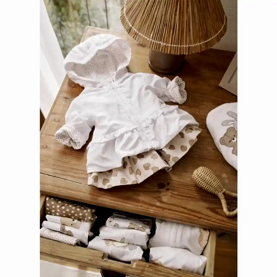 Mayoral Yazlık Kız Bebek Çift Taraflı Rüzgarlık Ceket Beyaz