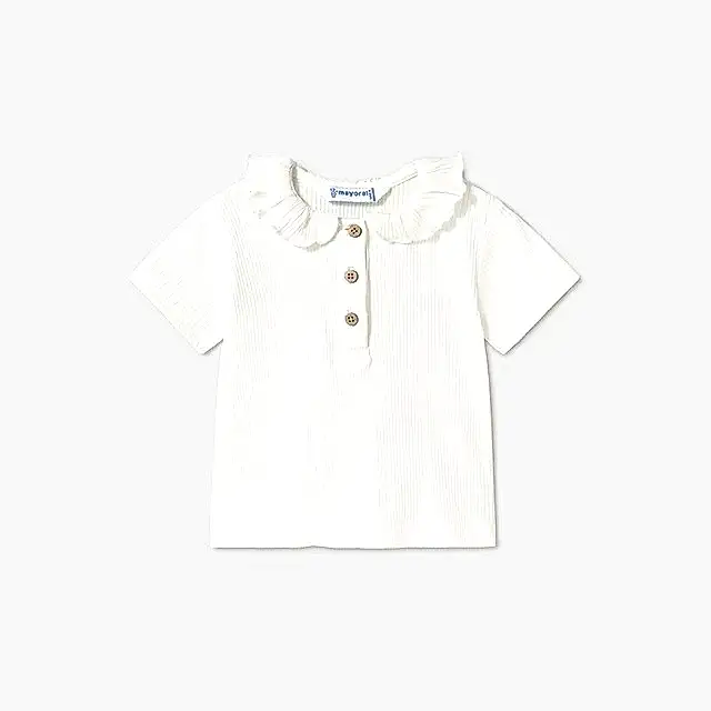 Mayoral Yazlık Kız Bebek Kısa Kol Bluz Ekru