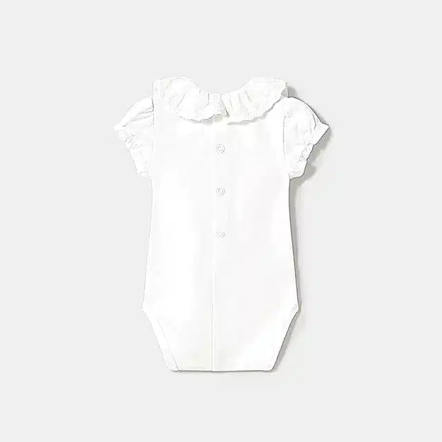 Mayoral Yazlık Kız Bebek Kısa Kol Body Beyaz