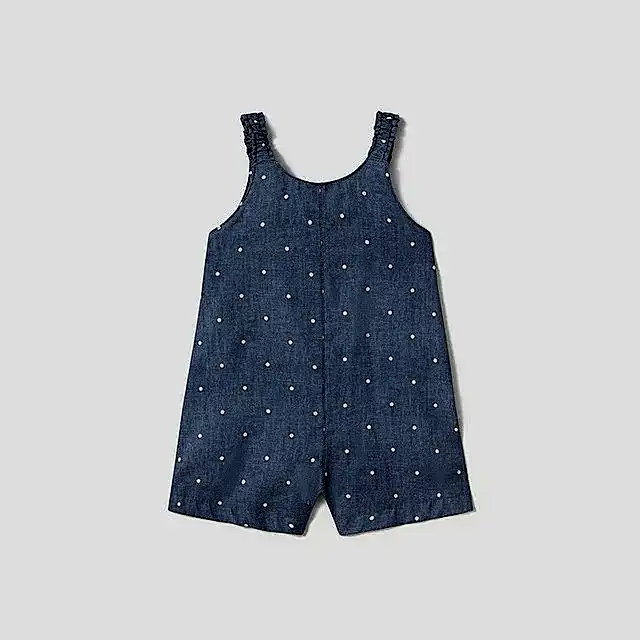 Mayoral Yazlık Kız Bebek Kısa Tulum Mavi