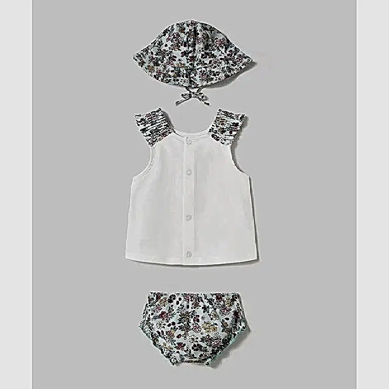 Mayoral Yazlık Kız Bebek T-shirt Mayo 3'lü Set Yeşil