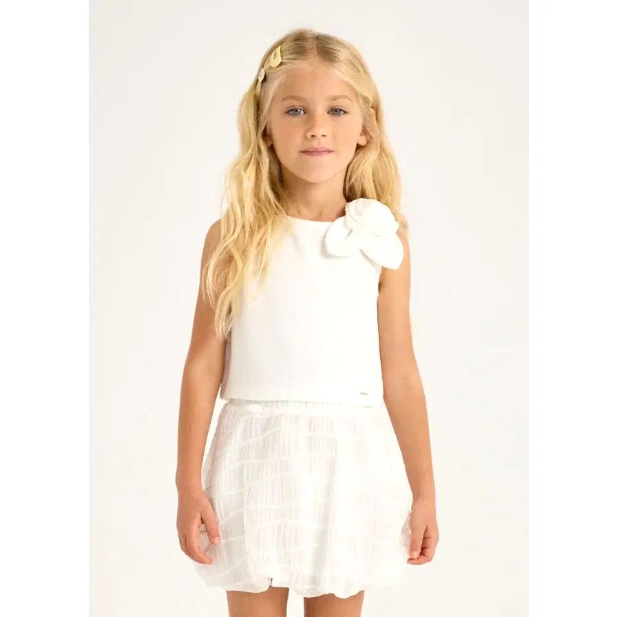 Mayoral Yazlık Kız Bluz Etek Set Ekru