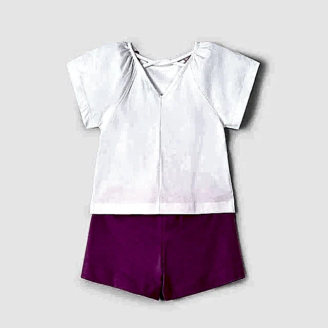 Mayoral Yazlık Kız Bluz Şort 2'li Set Koyu Pembe