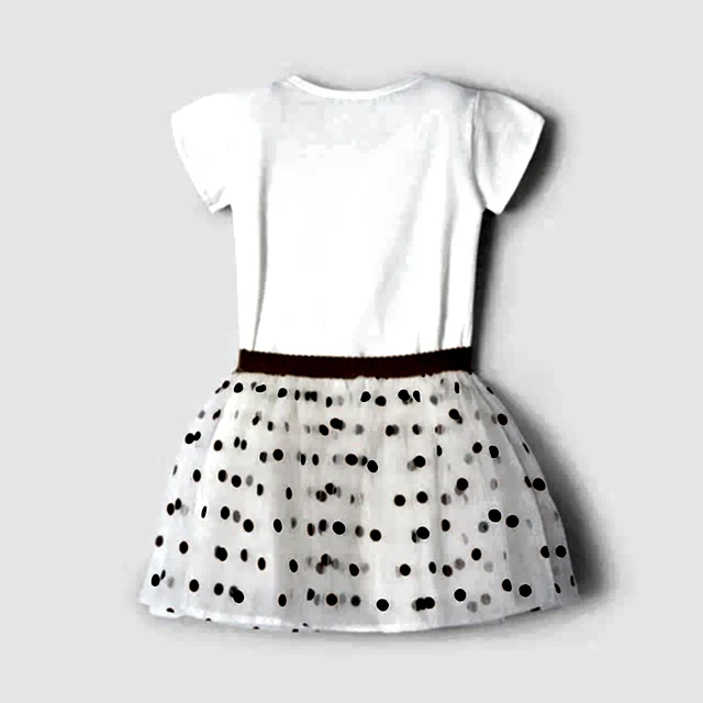 Mayoral Yazlık Kız Bluz Tül Etek Set Ekru