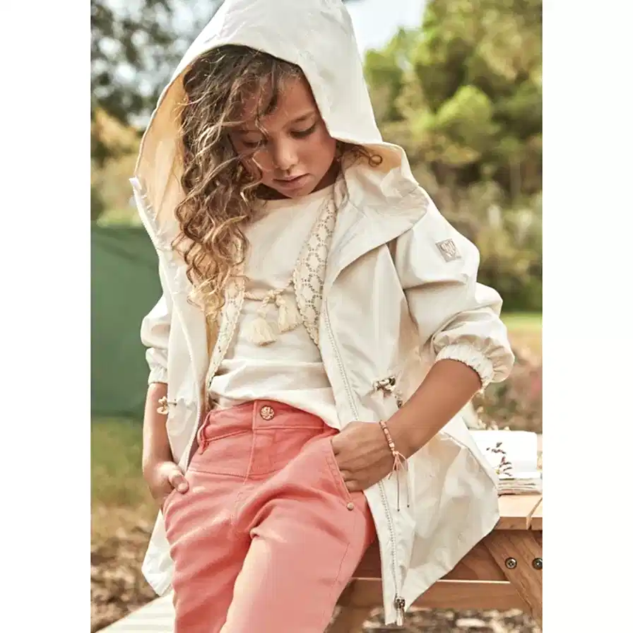 Mayoral Yazlık Kız Kapşonlu Rüzgarlık Ekru