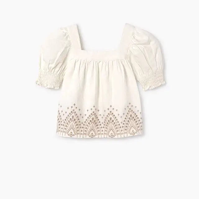Mayoral Yazlık Kız Kısa Kol Bluz Ekru