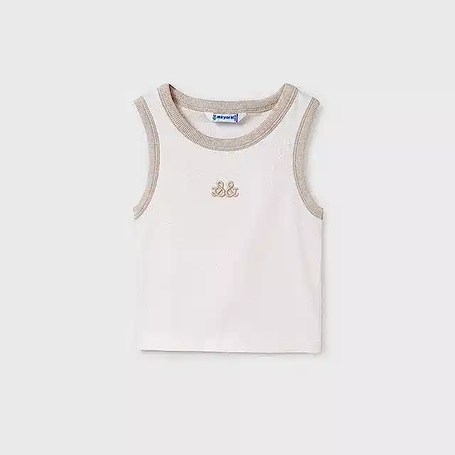 Mayoral Yazlık Kız Kolsuz Bluz Ekru