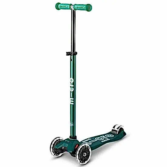 Micro Maxi Micro Deluxe ECO LED 3 Tekerlekli Scooter Yeşil