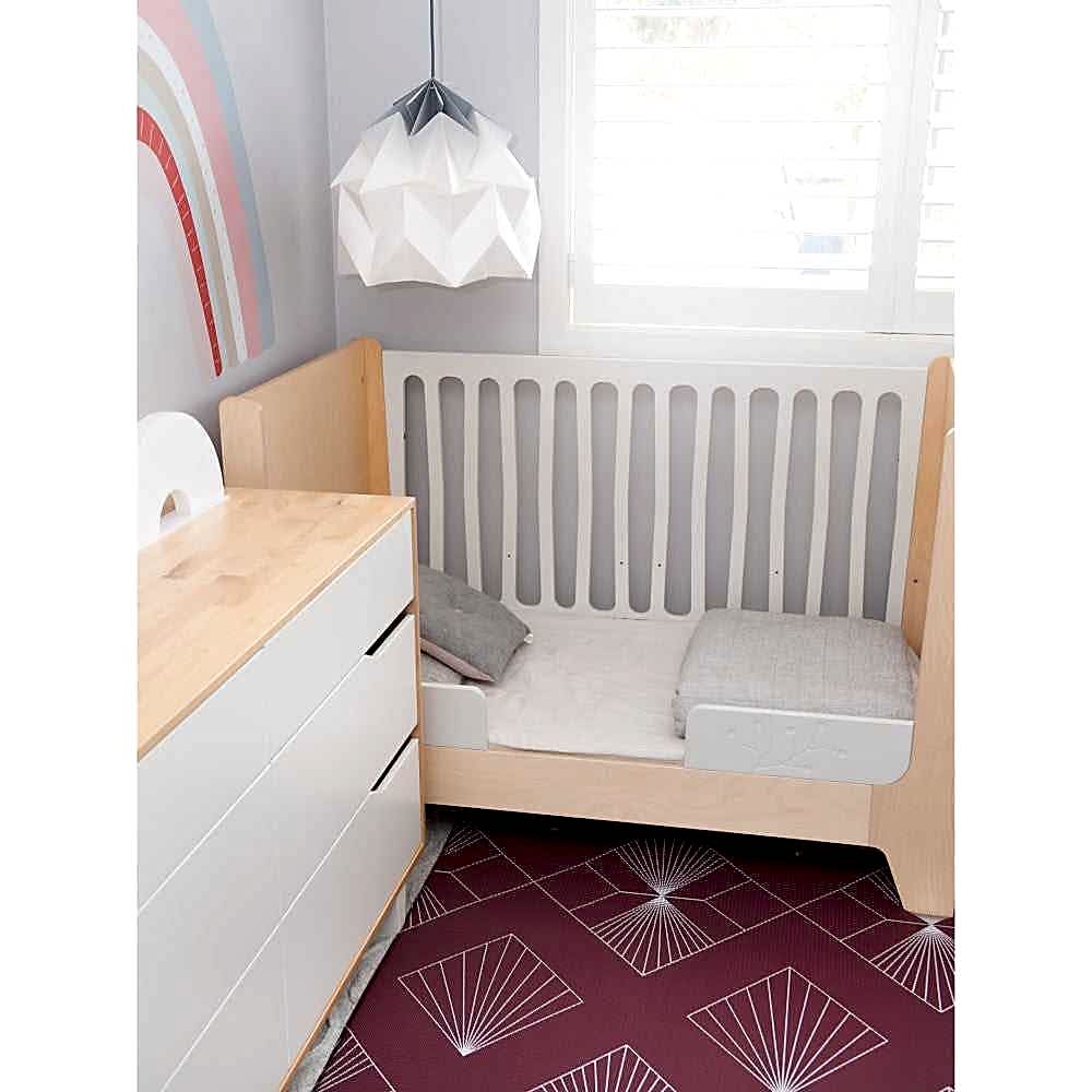 Mikro Australia Bebek Oyun Matı Burgundy Yuvarlak