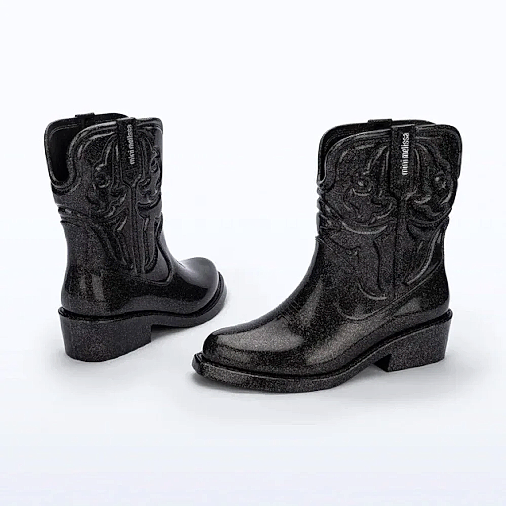 Mini Melissa Kız Çocuk Texas Bot Siyah