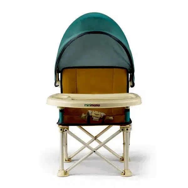 Minimono Tenteli Portatif Mama Sandalyesi - Sarı Yeşil