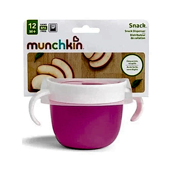 Munchkin Atıştırmalık Kabı Güvenli Kapatılabilir Kapaklı 12 Ay+ Pembe