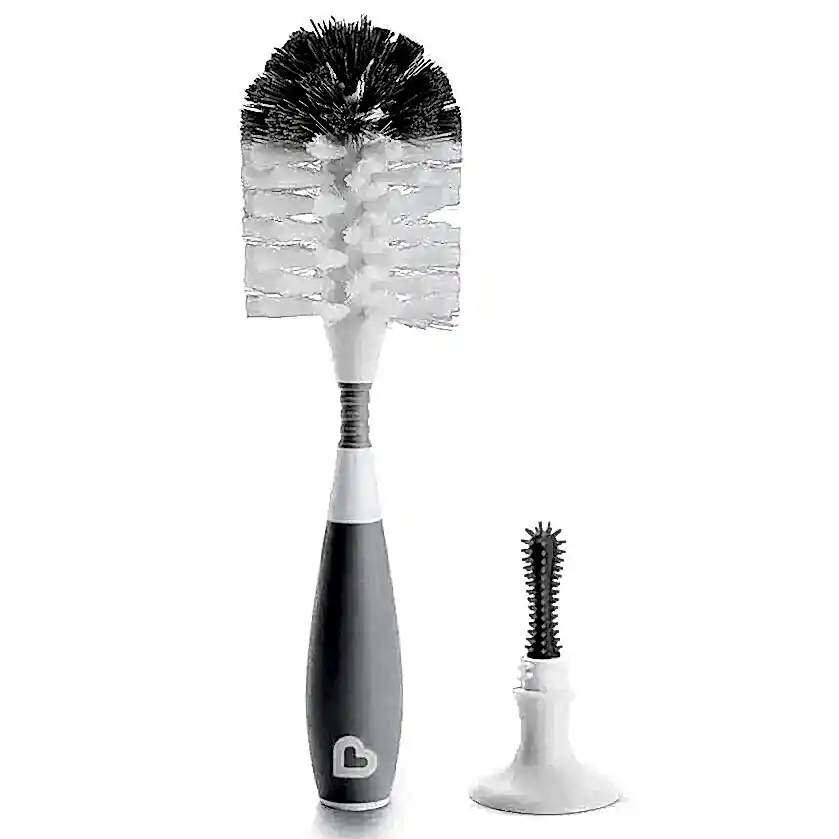 Munchkin Bristle Bebek Biberonu Temizleme Fırçası Gri