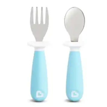 Munchkin Çocuk Çatal & Kaşık Seti 12 Ay Mavi