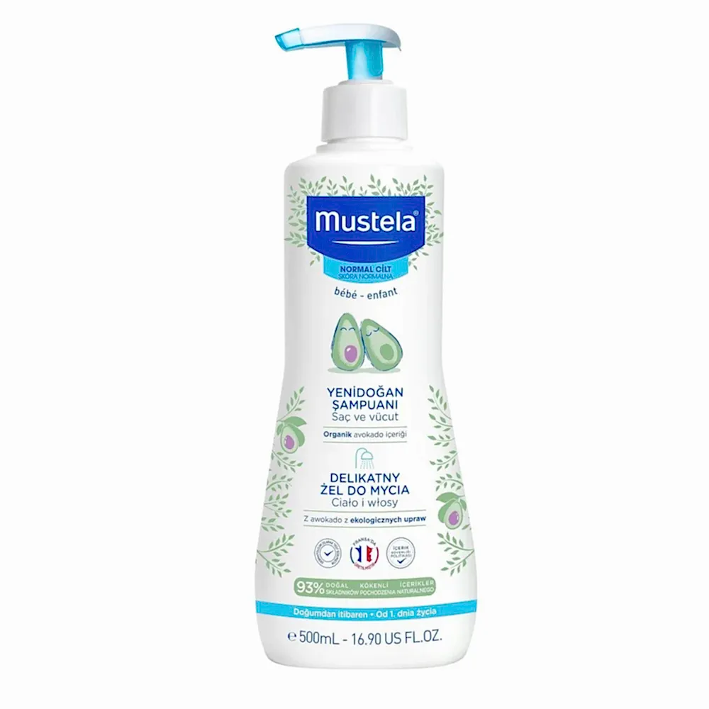 Mustela Dermo Cleansing Gel Yenidoğan Saç ve Vücut Şampuanı 500 ml