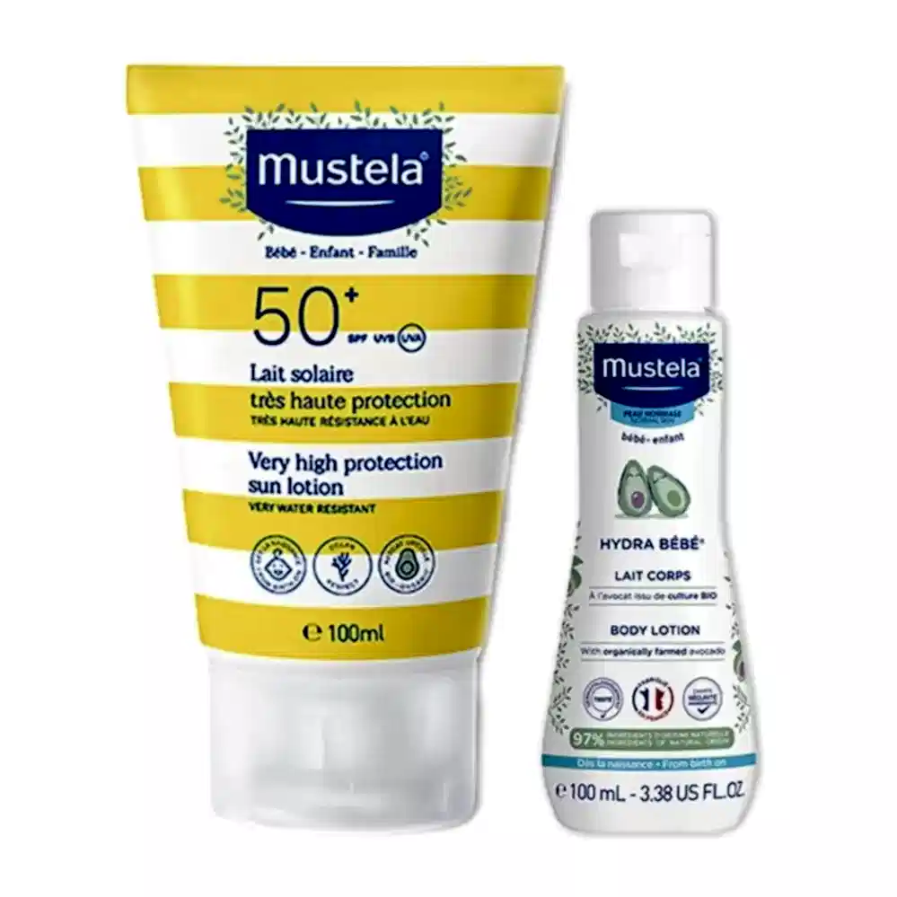 Mustela Güneş Losyonu SPF 50+ 100ml + Vücut Losyonu 50ml STD