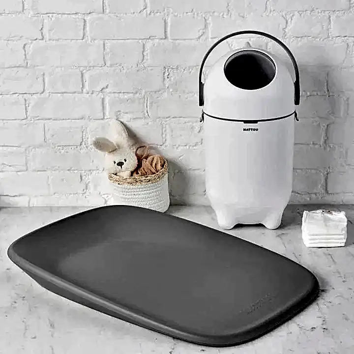 Nattou Dropy Bebek Bezi Çöp Kovası Beyaz