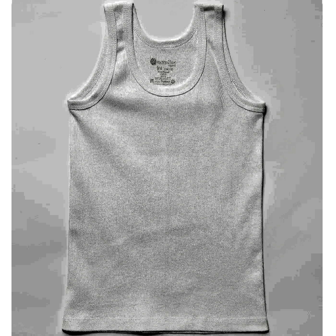 Natuline Organik Pamuklu Erkek Penye Ribana 3 'lü Atlet Beyaz