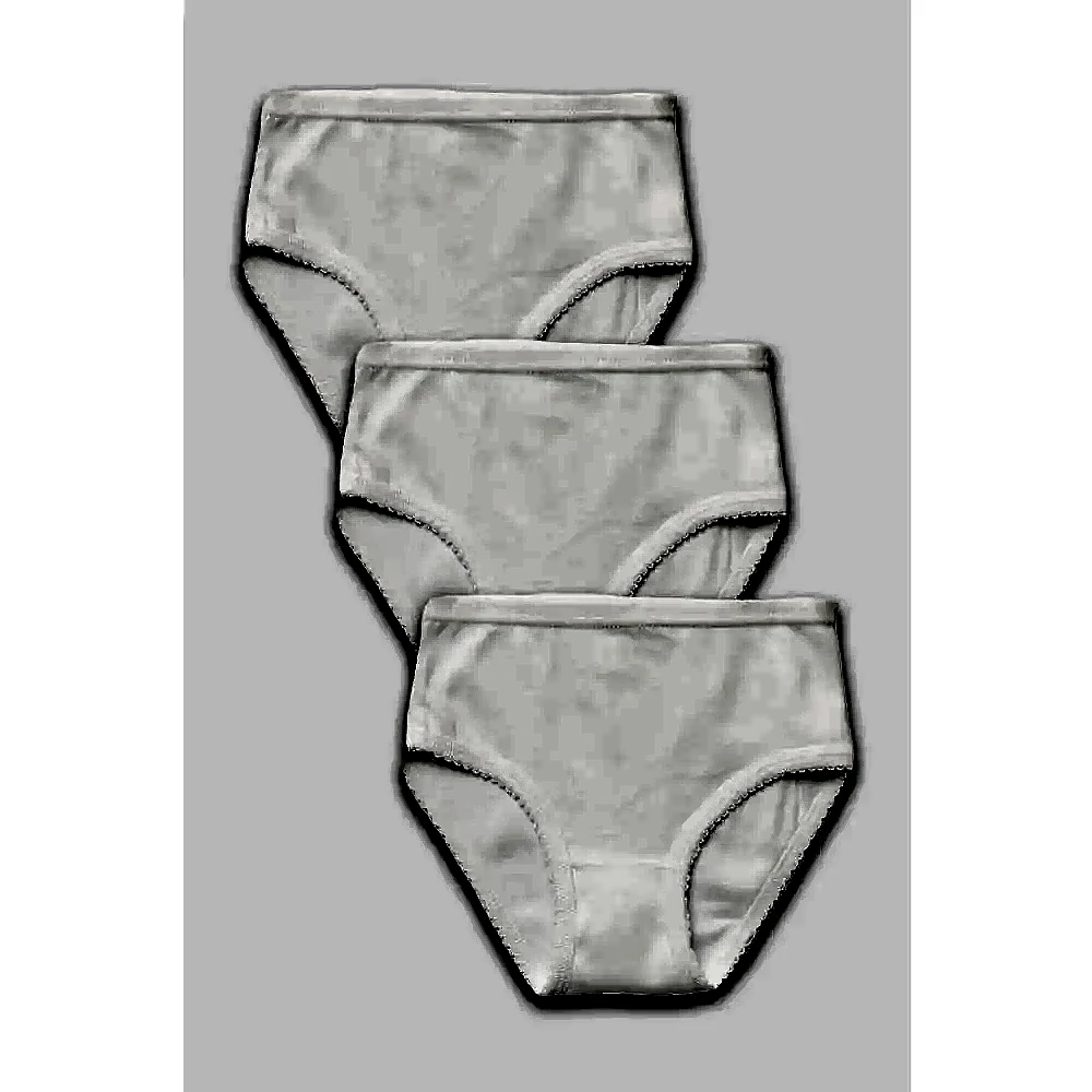 Natuline Organik Pamuklu Kız Çocuk Kroşatalı 3'lü Külot Beyaz