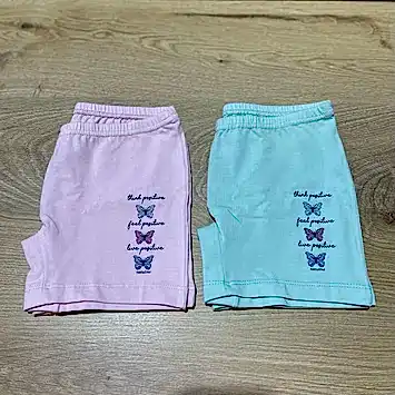 Natuline Organik Pamuklu Kız Çocuk Likralı 2'li Boxer Pembe
