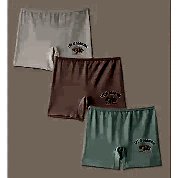 Natuline Organik Pamuklu Kız Çocuk Likralı 3 'lü Boxer- Beautifull Pembe