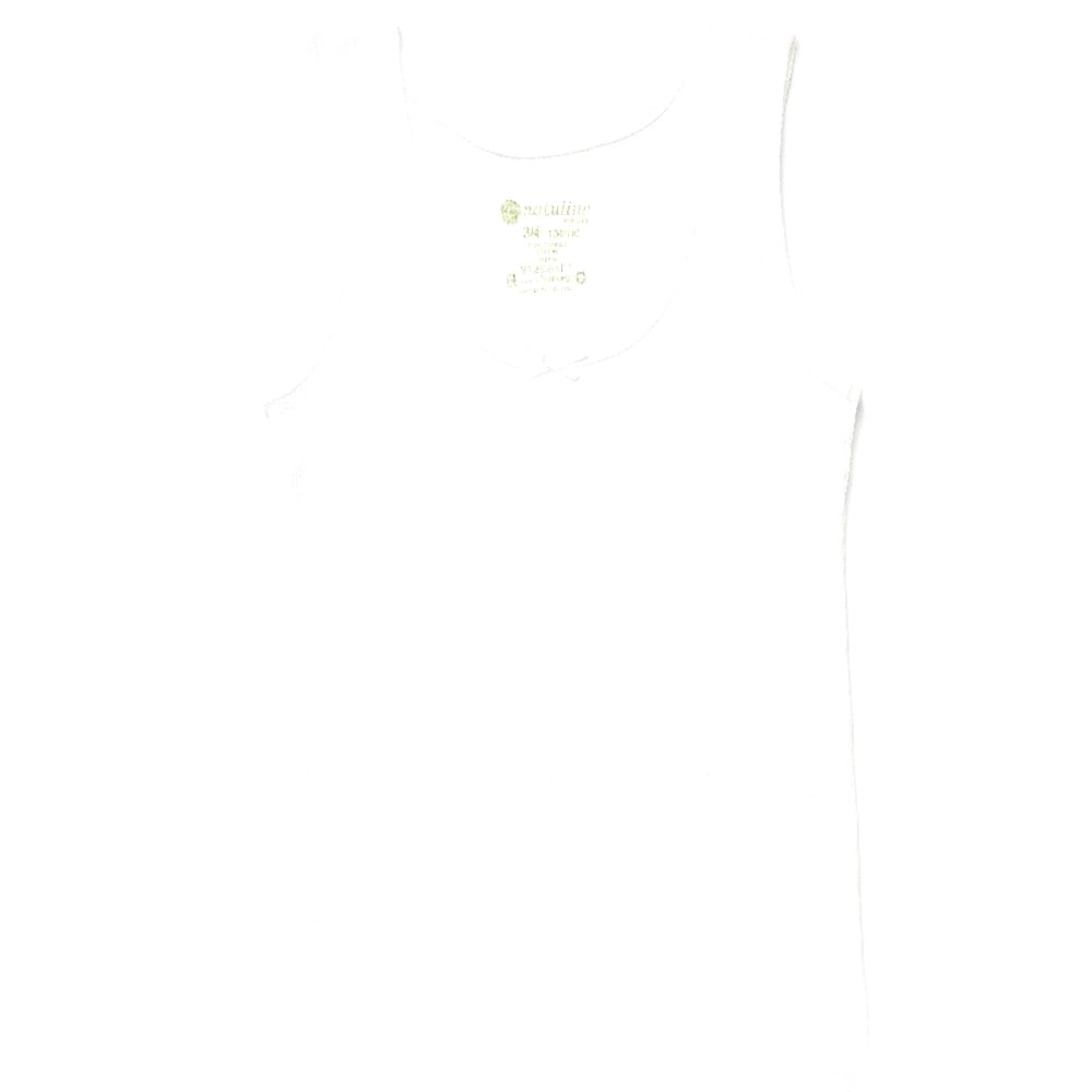 Natuline Organik Pamuklu Kız  Penye Kaşkorse 3 'lü Atlet Beyaz