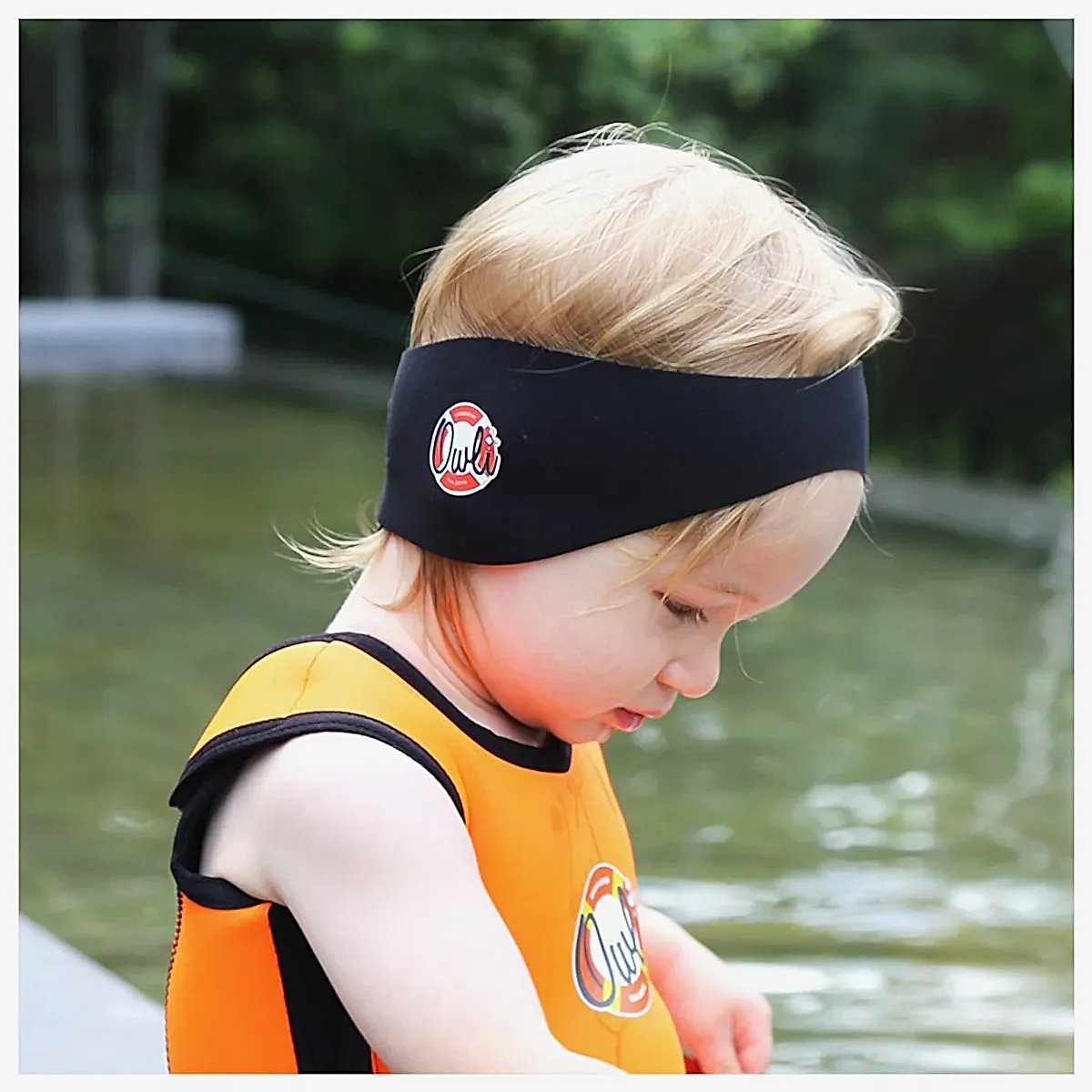 Owli Swimwarm Kulak Koruyucu Siyah - Bebek STD