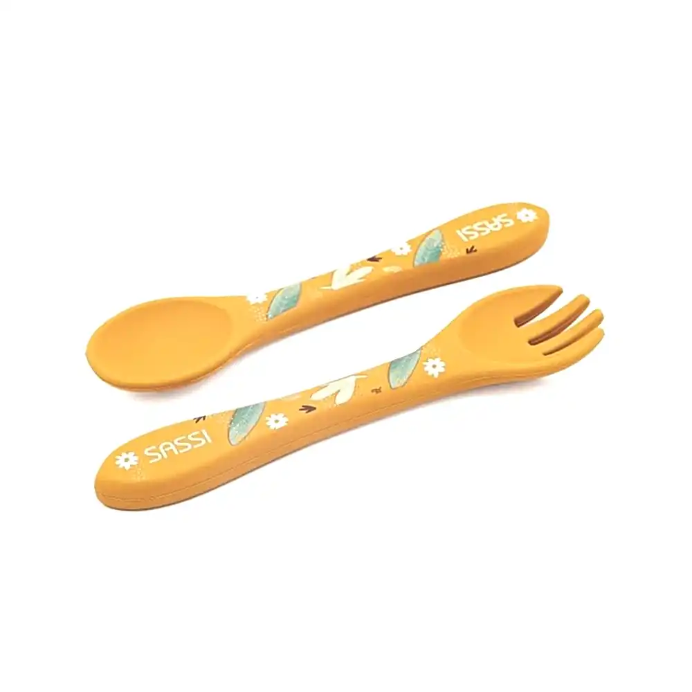 Sassi Superlab Silikon Çatal Kaşık Takımı - Cesur Aslan