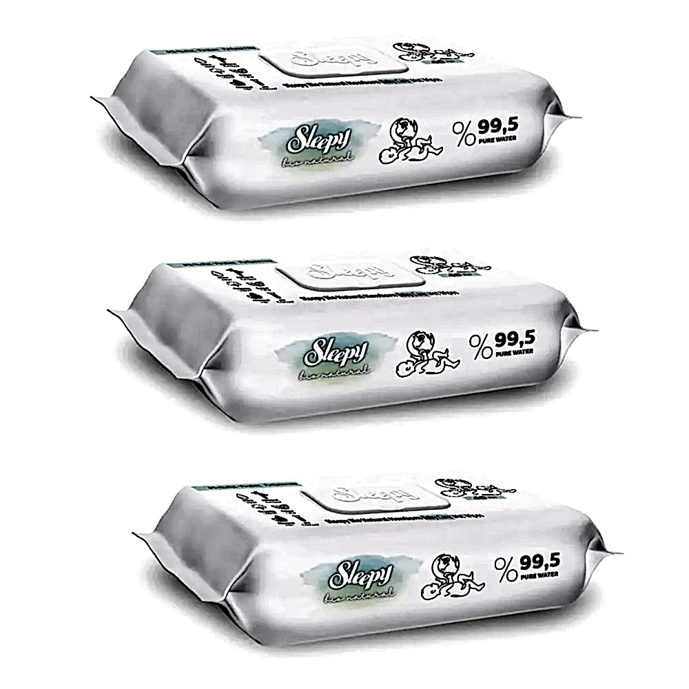 Sleepy Bio Natural Yenidoğan Islak Mendil 3x40