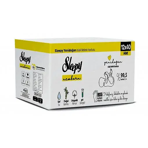 Sleepy Natural Yenidoğan Islak Mendil 12x40
