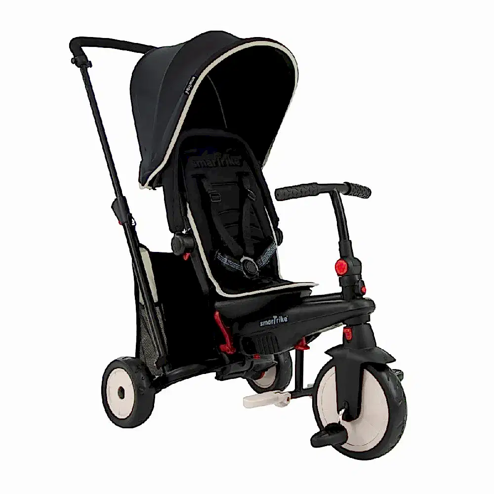 SmarTrike STR3 Plus 5’i 1 Arada Modüler Katlanabilir Bebek Arabası ve Üç Tekerlekli Bebek Bisikleti - Siyah