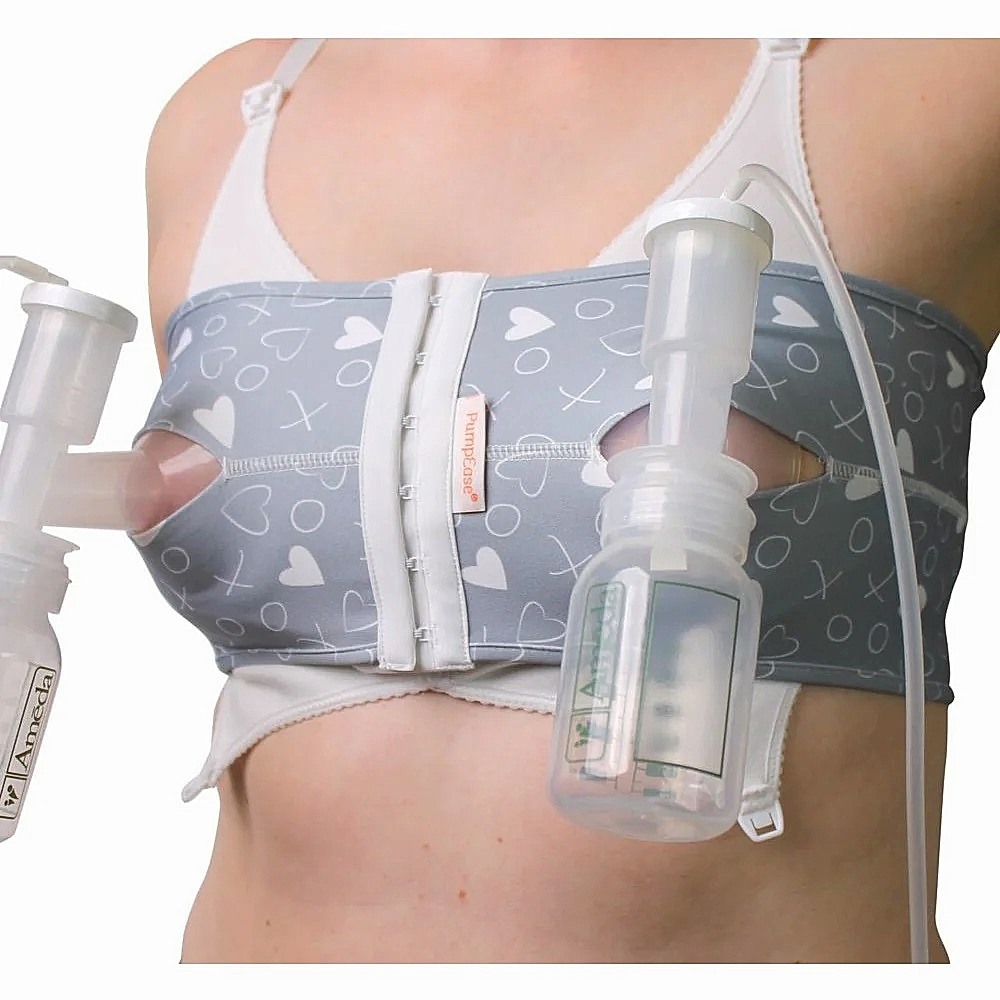 Snugabell PumpEase Süt Sağma Büstiyeri Hugs & Kisses Büstiyer Gri