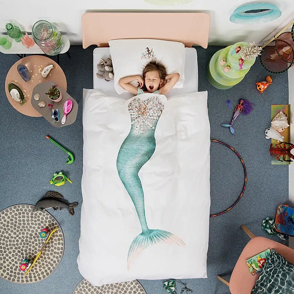 Snurk Nevresim Takımı 135*200 cm - Mermaid Beyaz