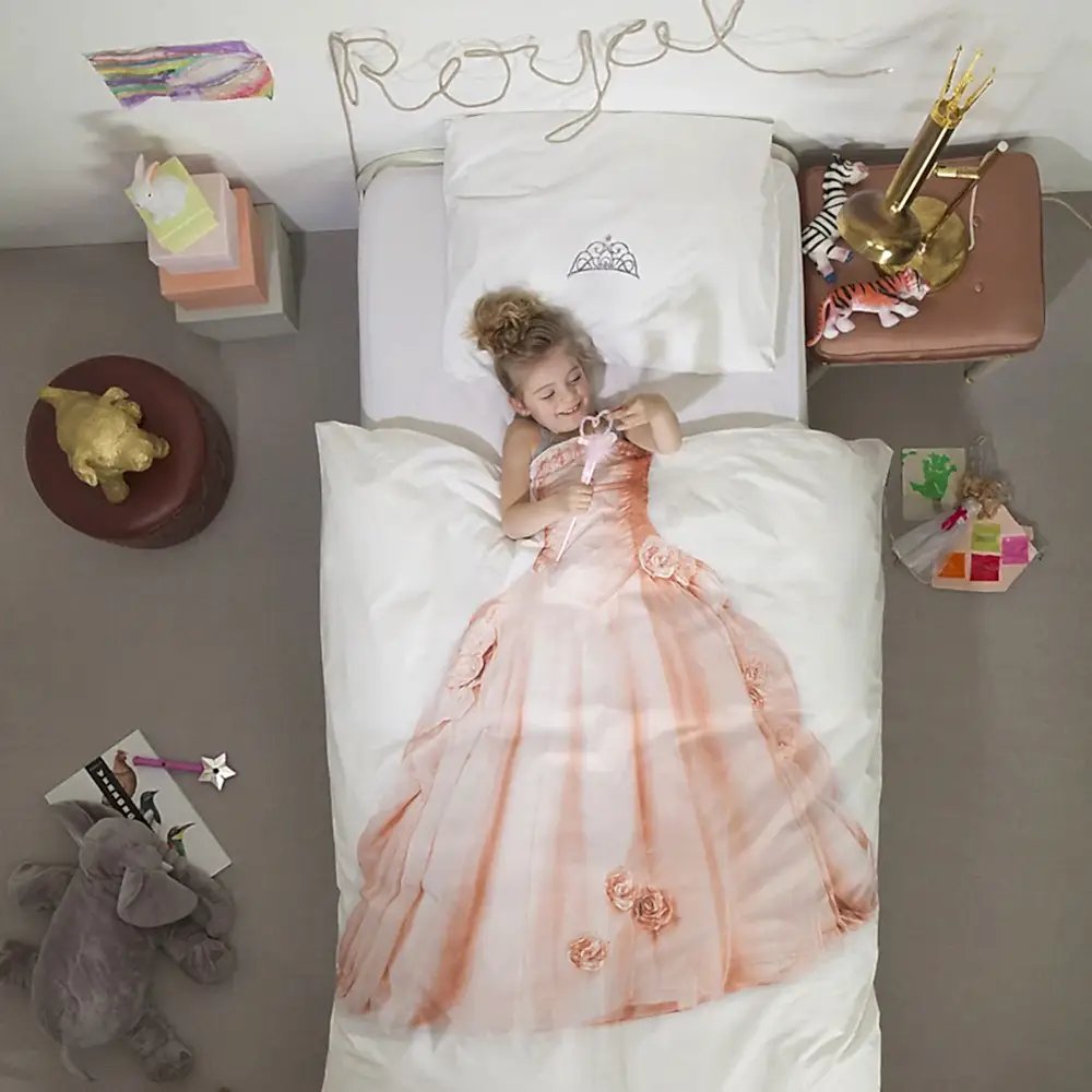 Snurk Nevresim Takımı 135*200 cm - Princess Pink Beyaz