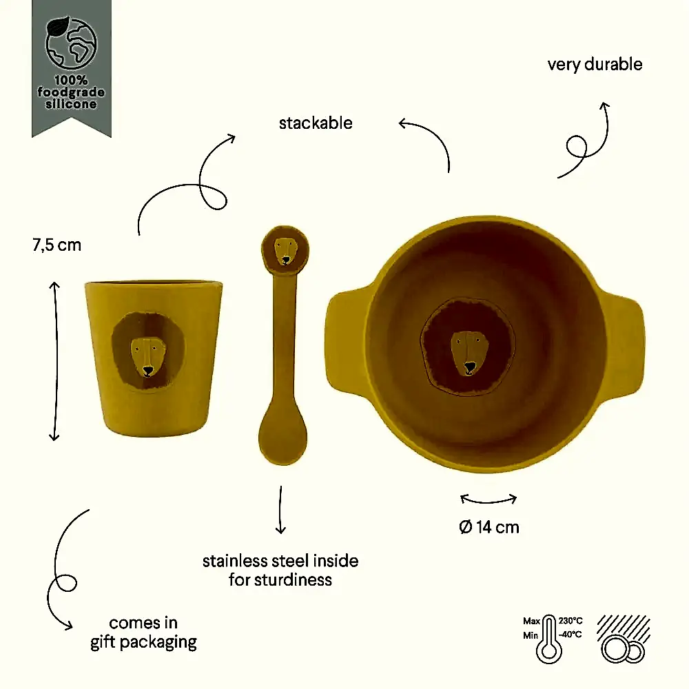 Trixie First Meal Kase Silikon İlk Yemek Seti- Mr. Lion