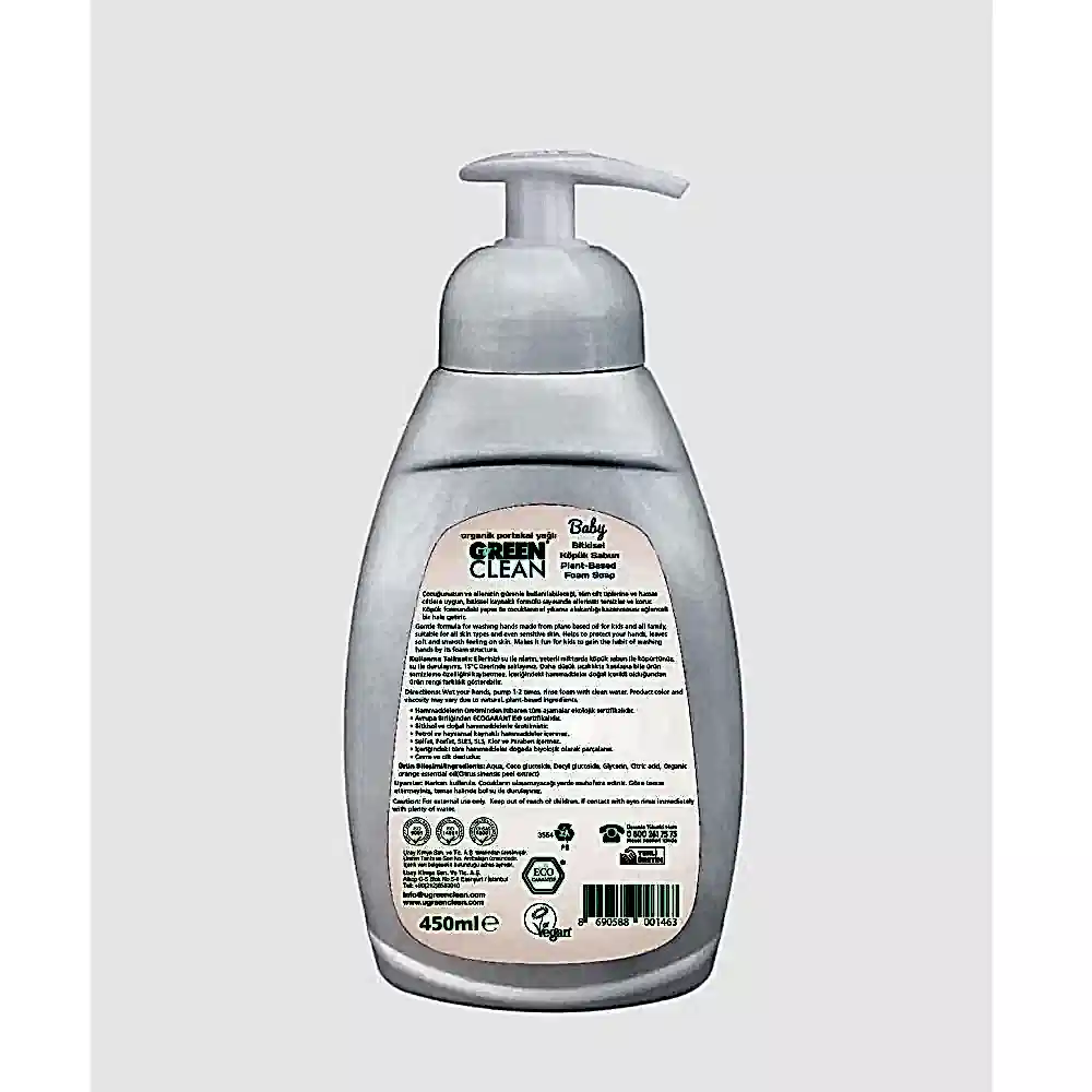 U Green Clean Bebek Köpük Sabun 450 ml