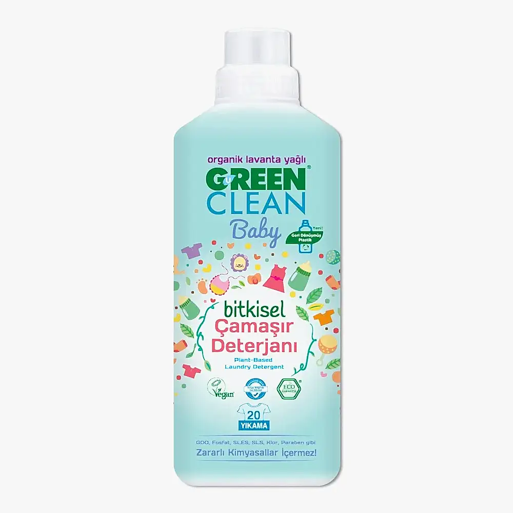 U Green Clean Bebek Organik Lavanta Yağlı Bitkisel Çamaşır Deterjanı 1000 ml