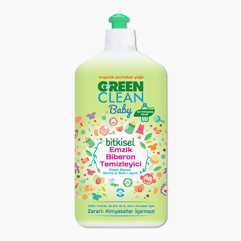 U Green Clean Bebek Organik Portakal Yağlı Emzik Biberon Temizleyici 500 ml