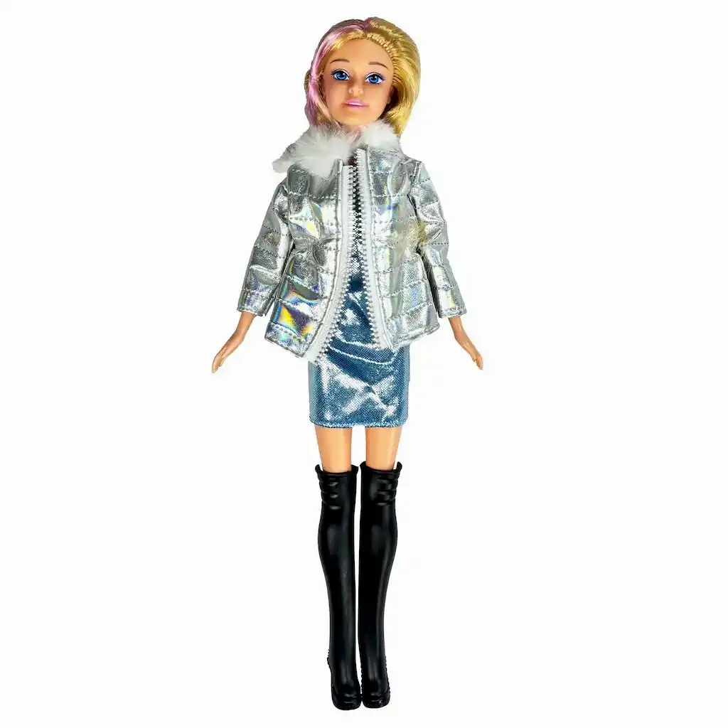 Vardem Kutulu Ceketli Parlak Elbiseli Bebek 29 cm